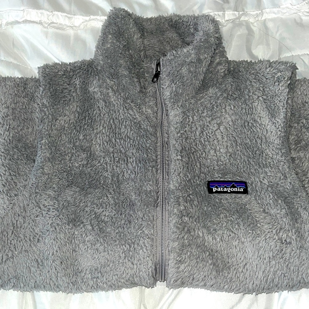 Fuzzy Gray Patagonia Vest - size medium